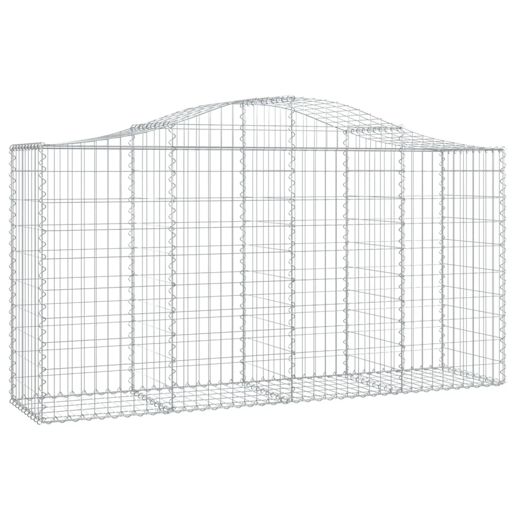 Arched Gabion Baskets 8 pcs 200x50x100/120 cm Galvanised Iron