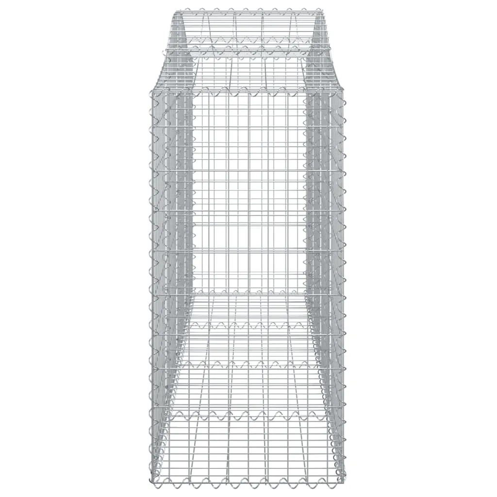 Arched Gabion Baskets 8 pcs 200x50x100/120 cm Galvanised Iron