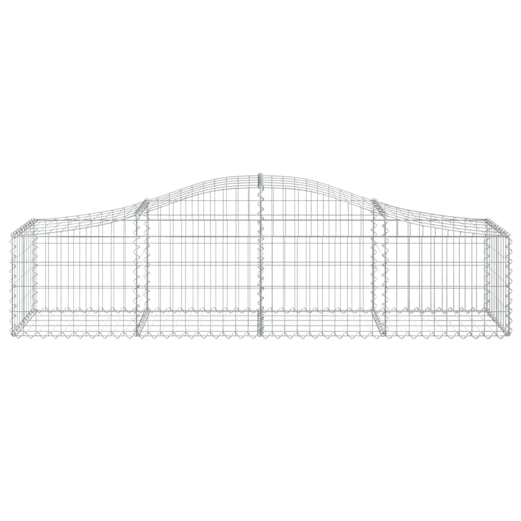 Arched Gabion Baskets 8 pcs 200x50x40/60 cm Galvanised Iron