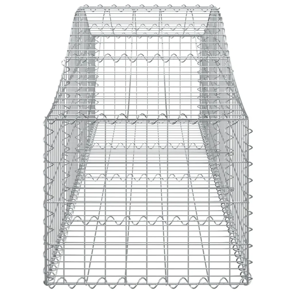 Arched Gabion Baskets 8 pcs 200x50x40/60 cm Galvanised Iron