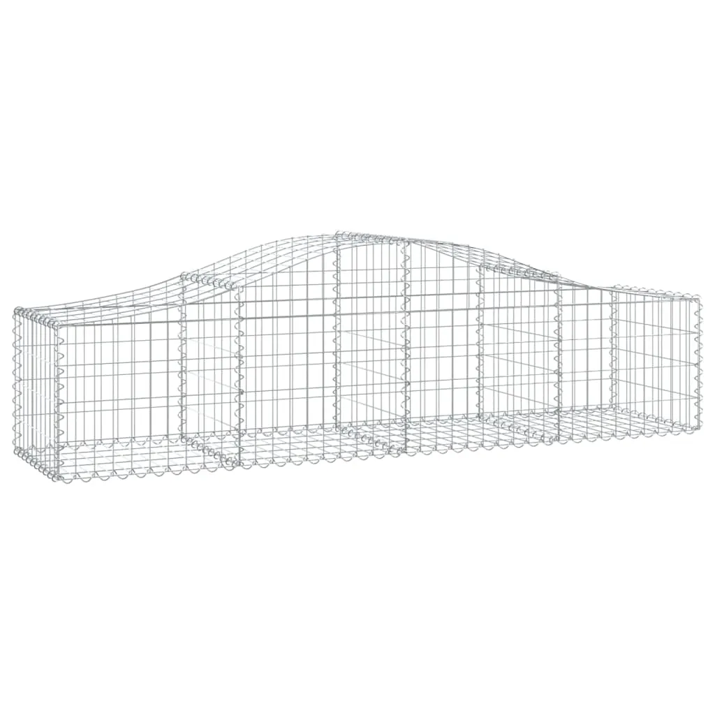 Arched Gabion Baskets 8 pcs 200x50x40/60 cm Galvanised Iron