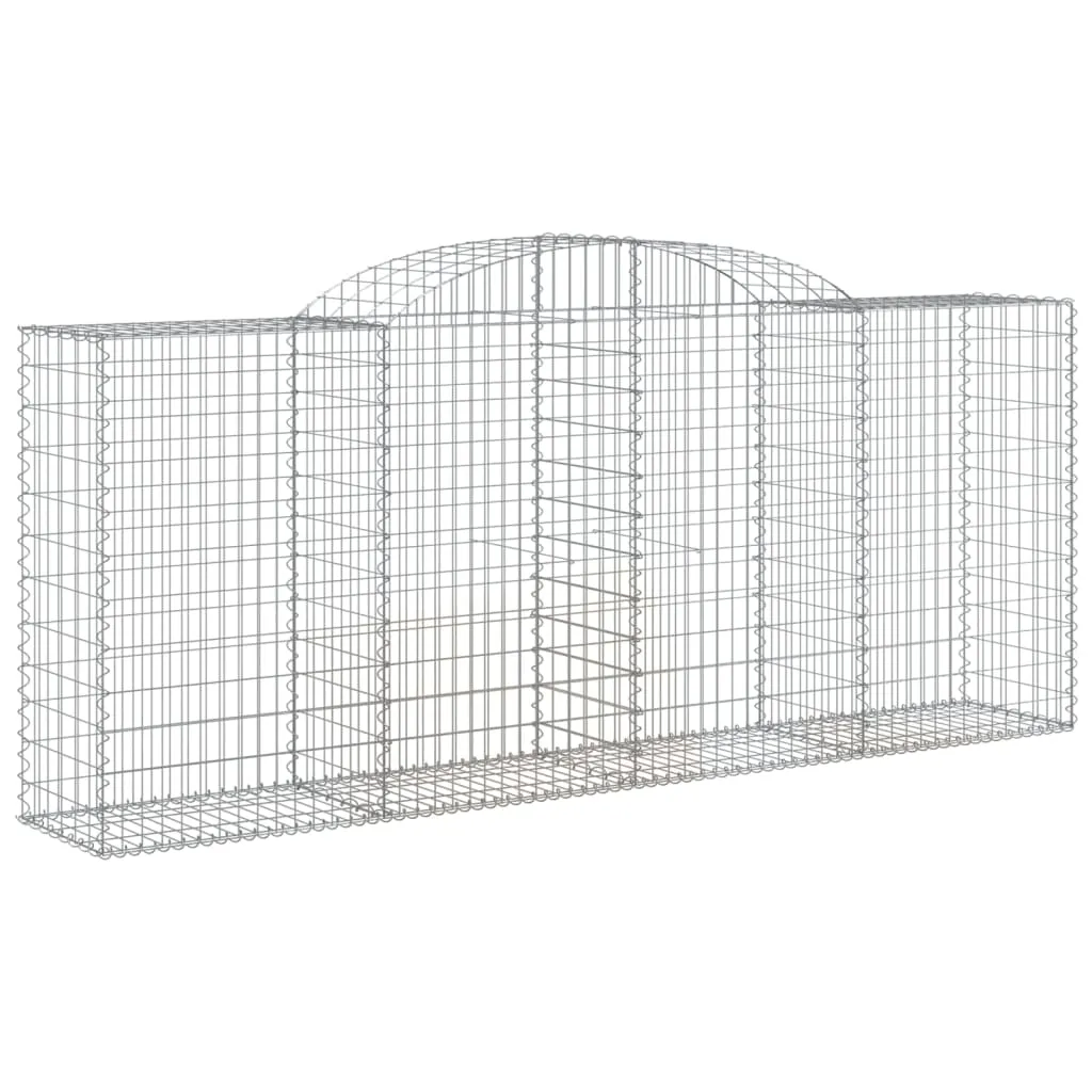 Arched Gabion Baskets 8 pcs 300x50x120/140 cm Galvanised Iron