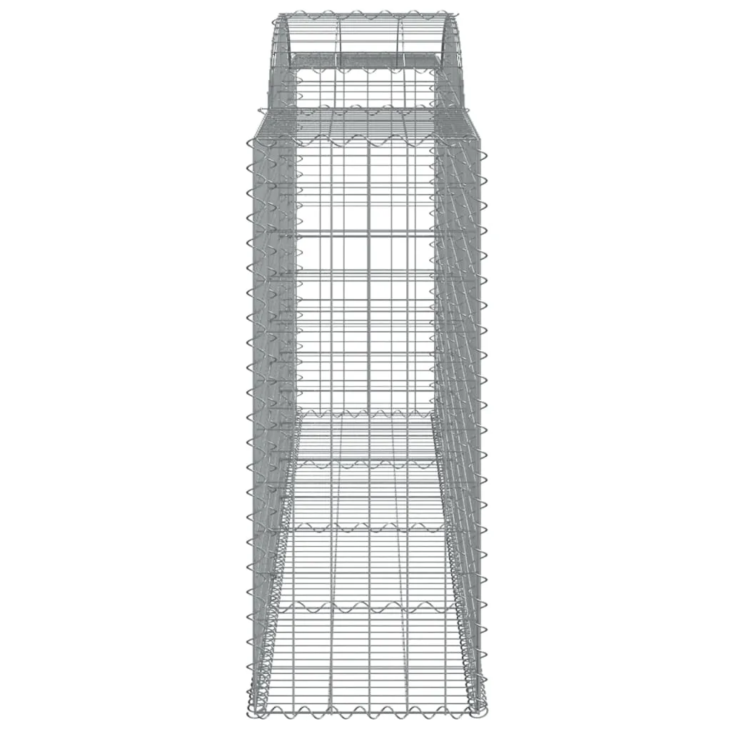 Arched Gabion Baskets 8 pcs 300x50x120/140 cm Galvanised Iron