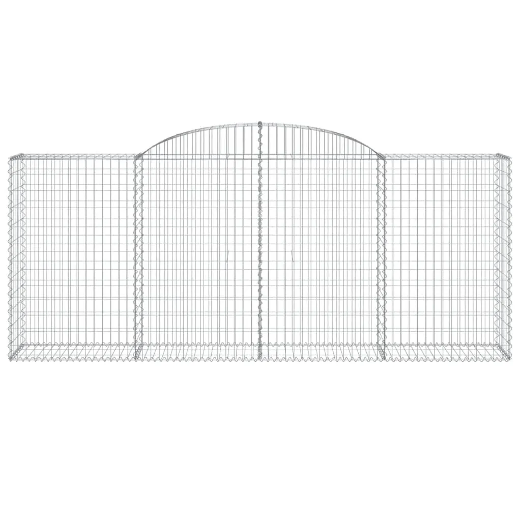 Arched Gabion Baskets 8 pcs 300x50x120/140 cm Galvanised Iron