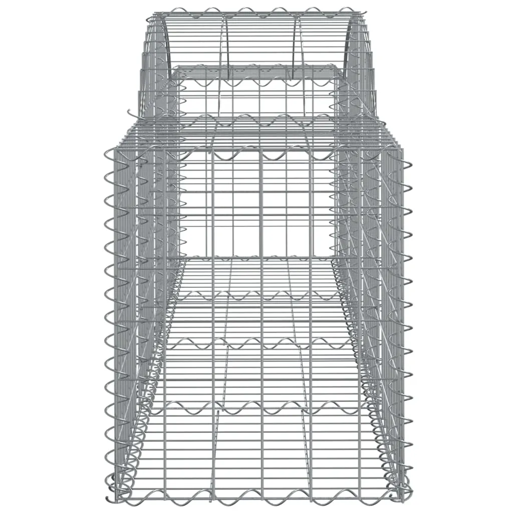 Arched Gabion Baskets 9 pcs 200x50x60/80 cm Galvanised Iron