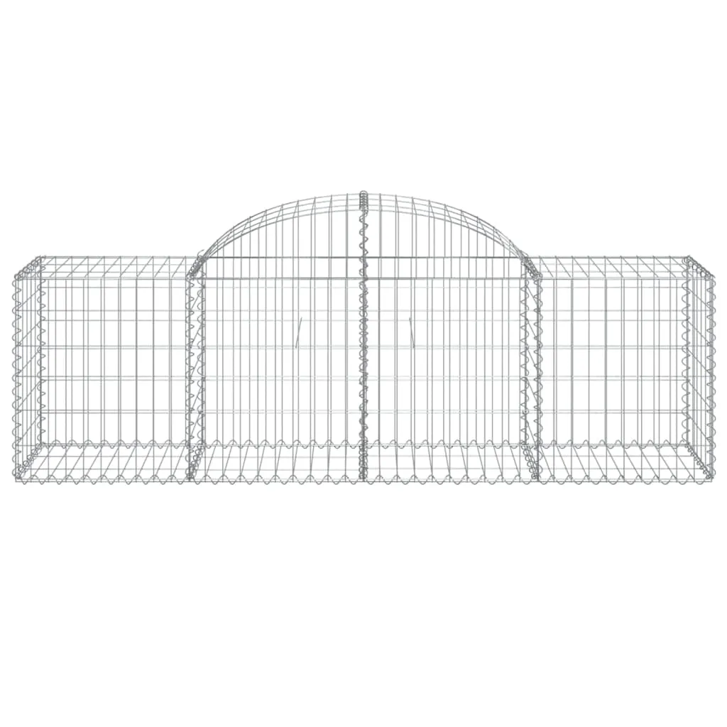 Arched Gabion Baskets 9 pcs 200x50x60/80 cm Galvanised Iron