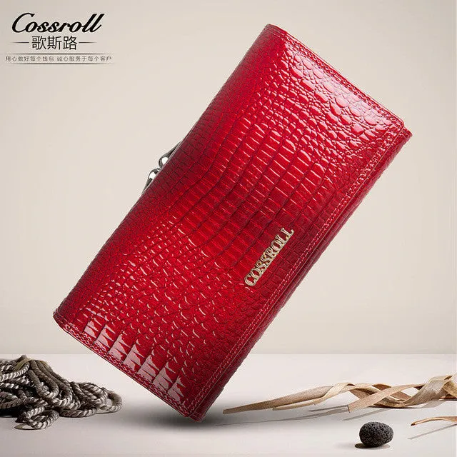 Brand Womens Wallets and Purses Female Long European and American Style Genuine Leather Wallet Coin Purse Ladies Designer Wallet