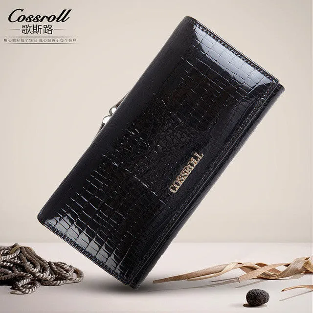 Brand Womens Wallets and Purses Female Long European and American Style Genuine Leather Wallet Coin Purse Ladies Designer Wallet