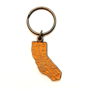 California Key Chain - High Quality Thick Metal State Key Ring