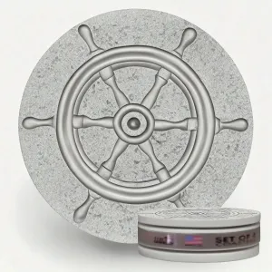 Captains Wheel Drink Coasters