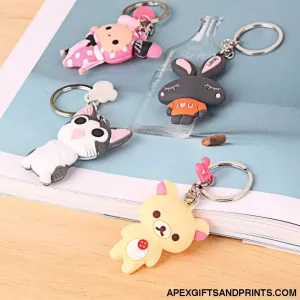 Cartoon double-sided key chain