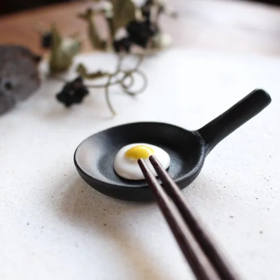 Chopstick Holder - Pan and Egg