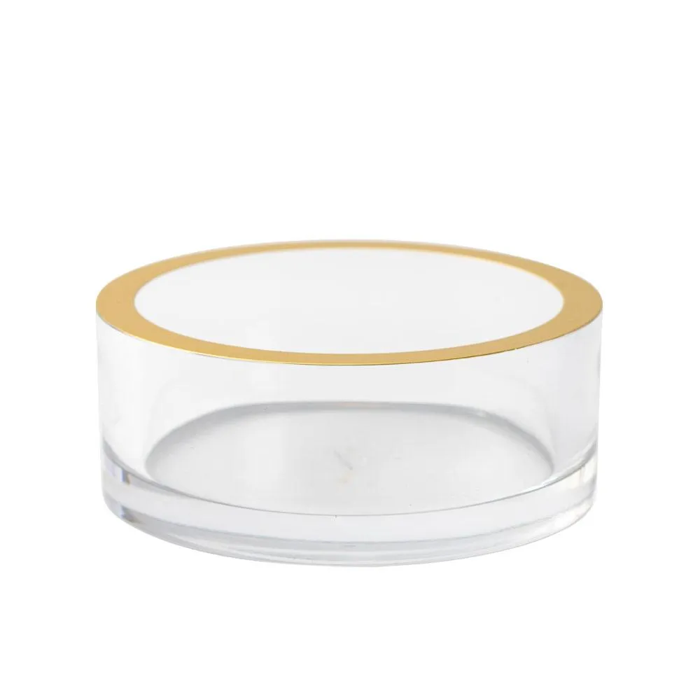 Coaster Acrylic Holder Gold Rim