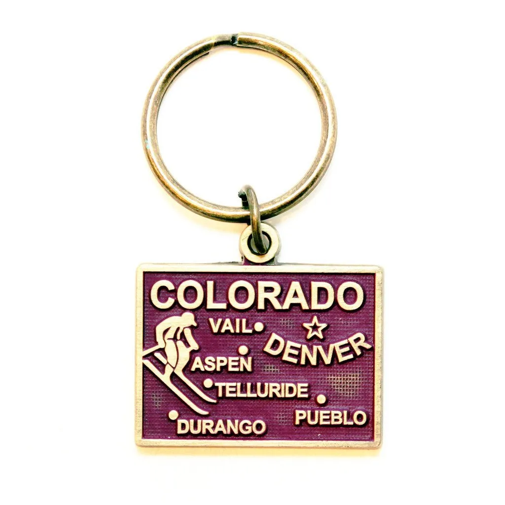 Colorado Key Chain - High Quality Thick Metal State Key Ring