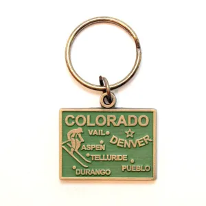 Colorado Key Chain - High Quality Thick Metal State Key Ring