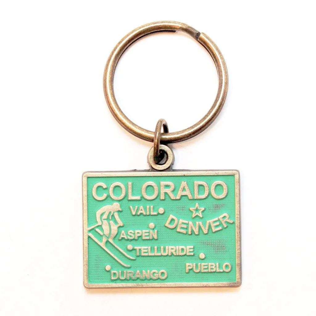 Colorado Key Chain - High Quality Thick Metal State Key Ring