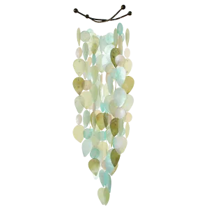 Cool Tones Leaf Capiz Wind Chime