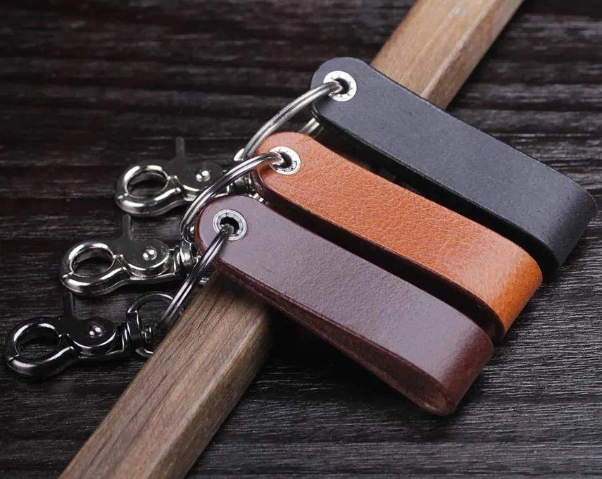 Custom Initial Name Leather Keychain for Anniversary gift