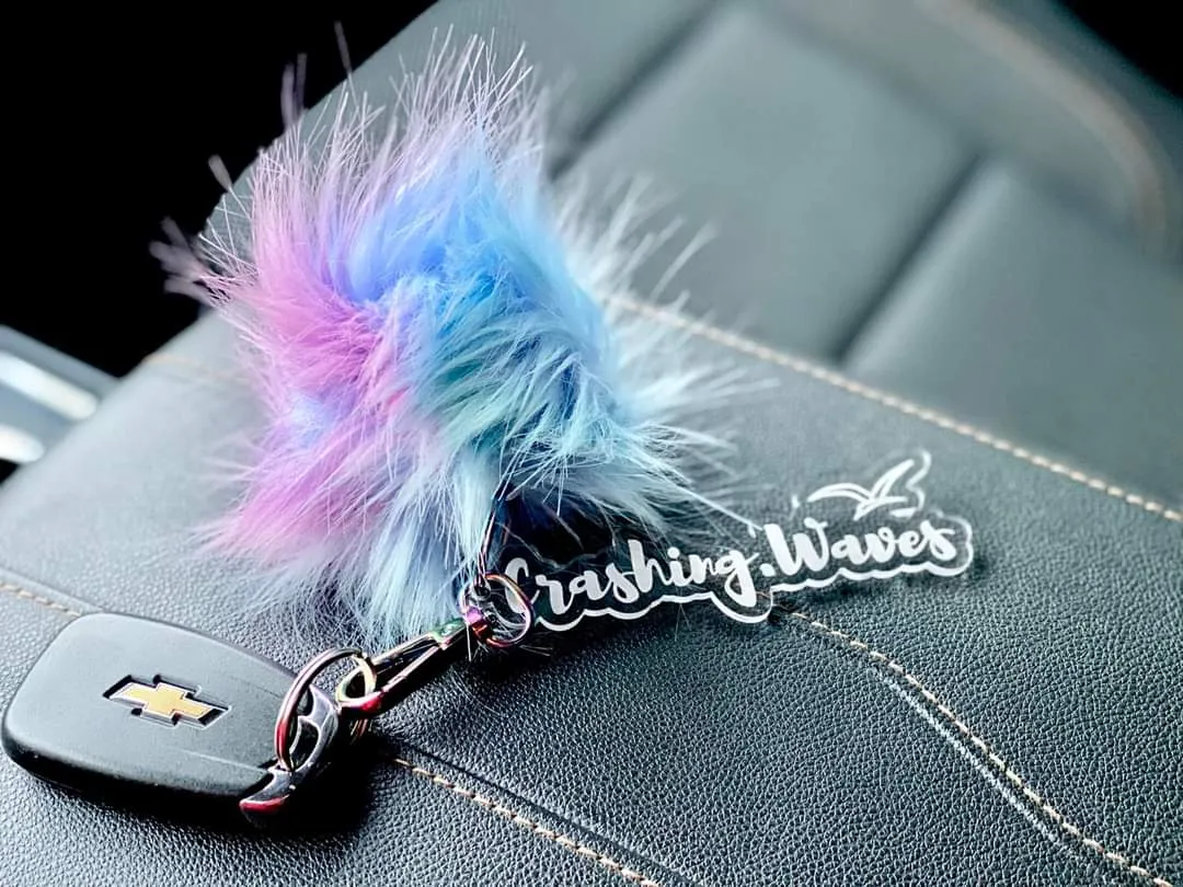 Custom Logo Pom Pom Keychain