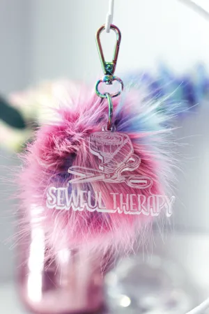 Custom Logo Pom Pom Keychain