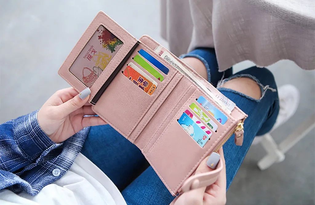 Female Short Clutch Lady Short Mini Wallet