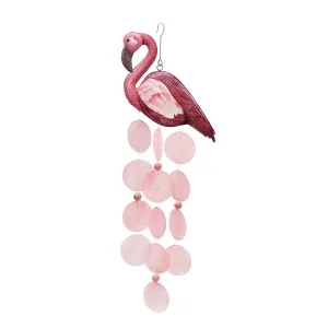 Flamingo Capiz Chime