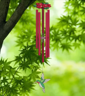 Floral Humming Bird Chime 32"