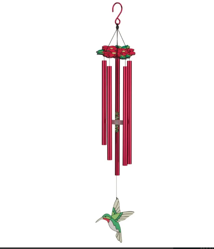 Floral Humming Bird Chime 32"