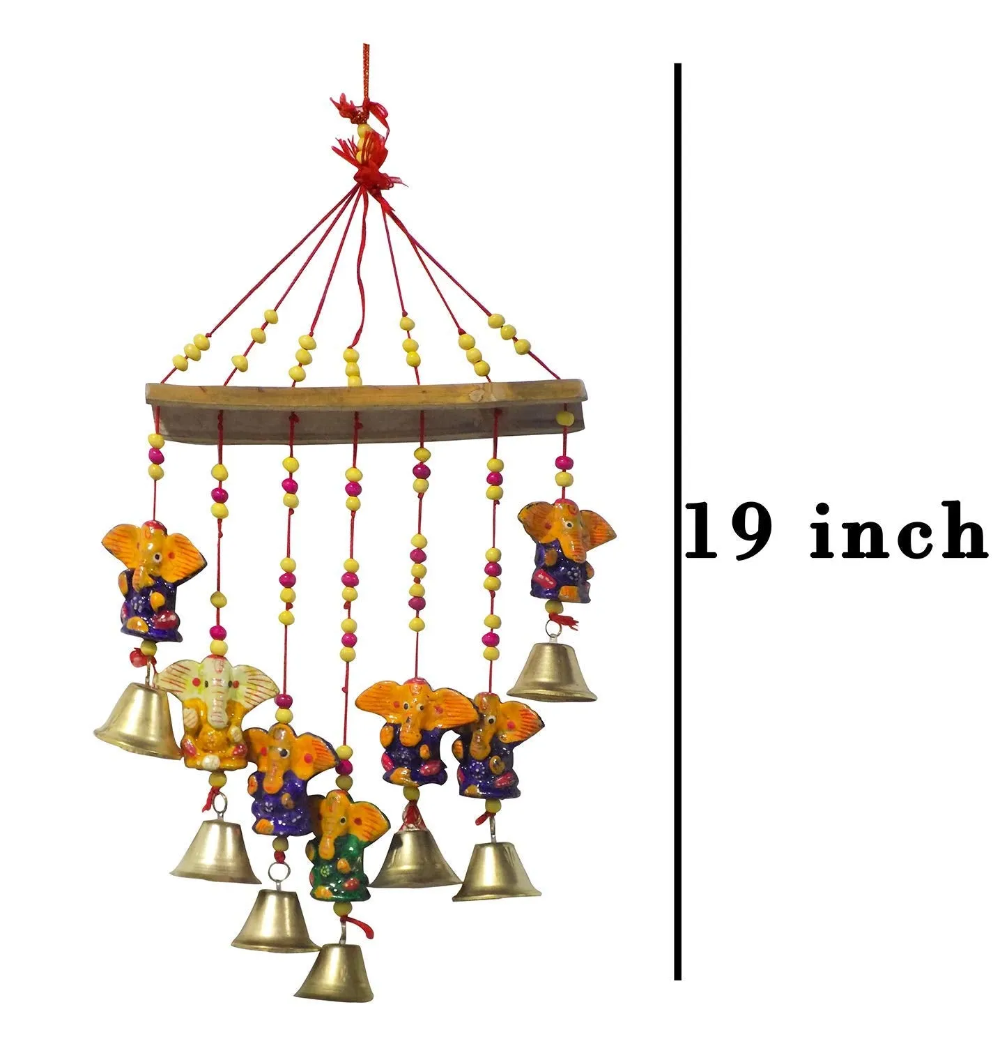 Fully Wooden Wind Chimes for Home Balcony (Multicolor)