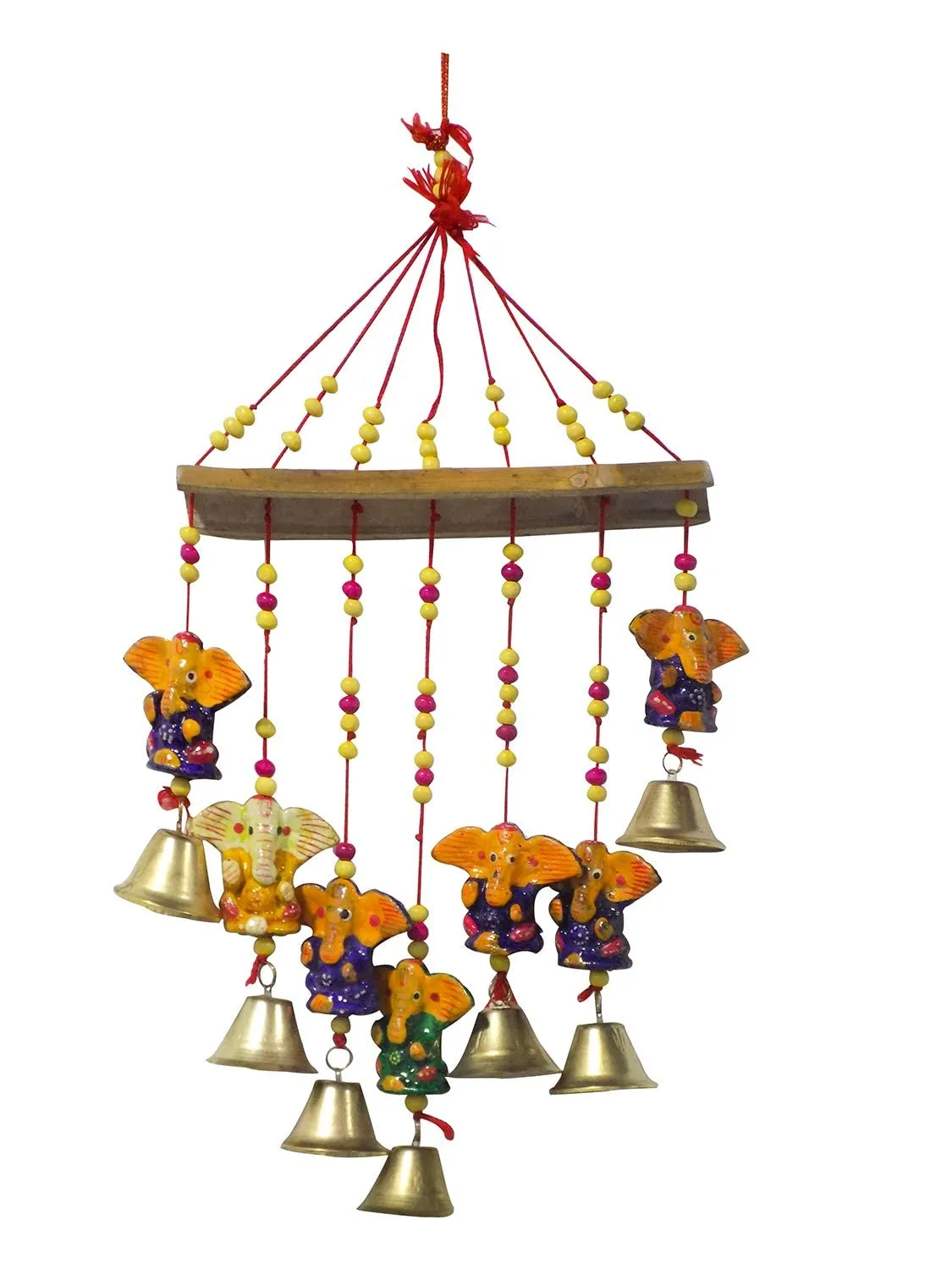 Fully Wooden Wind Chimes for Home Balcony (Multicolor)