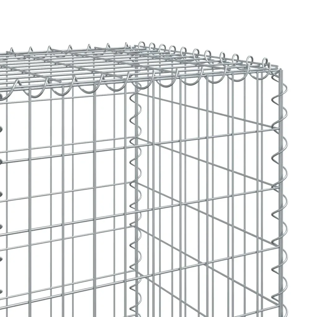 Gabion Basket with Cover 1200x50x150 cm Galvanised Iron