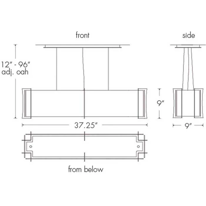 Genesis 11207-SM Indoor/Outdoor Stem Mount Pendant By Ultralights Lighting