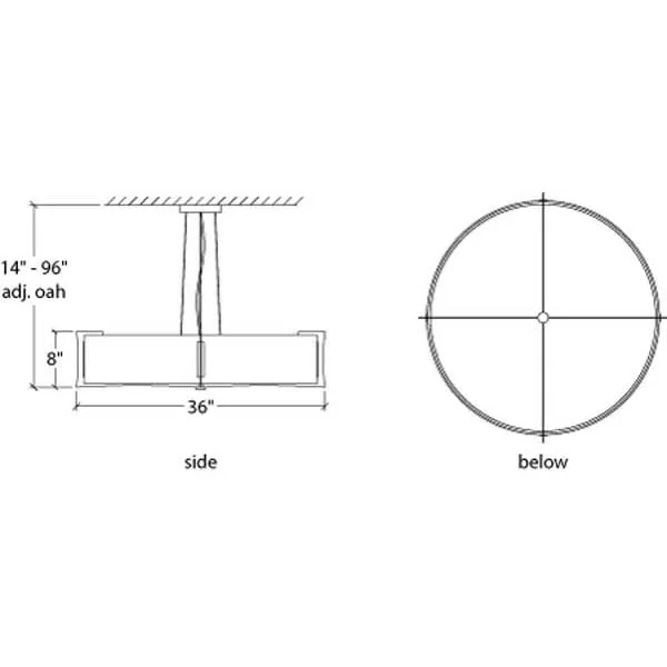 Genesis 17390-36-SM Indoor/Outdoor Stem Mount Pendant By Ultralights Lighting