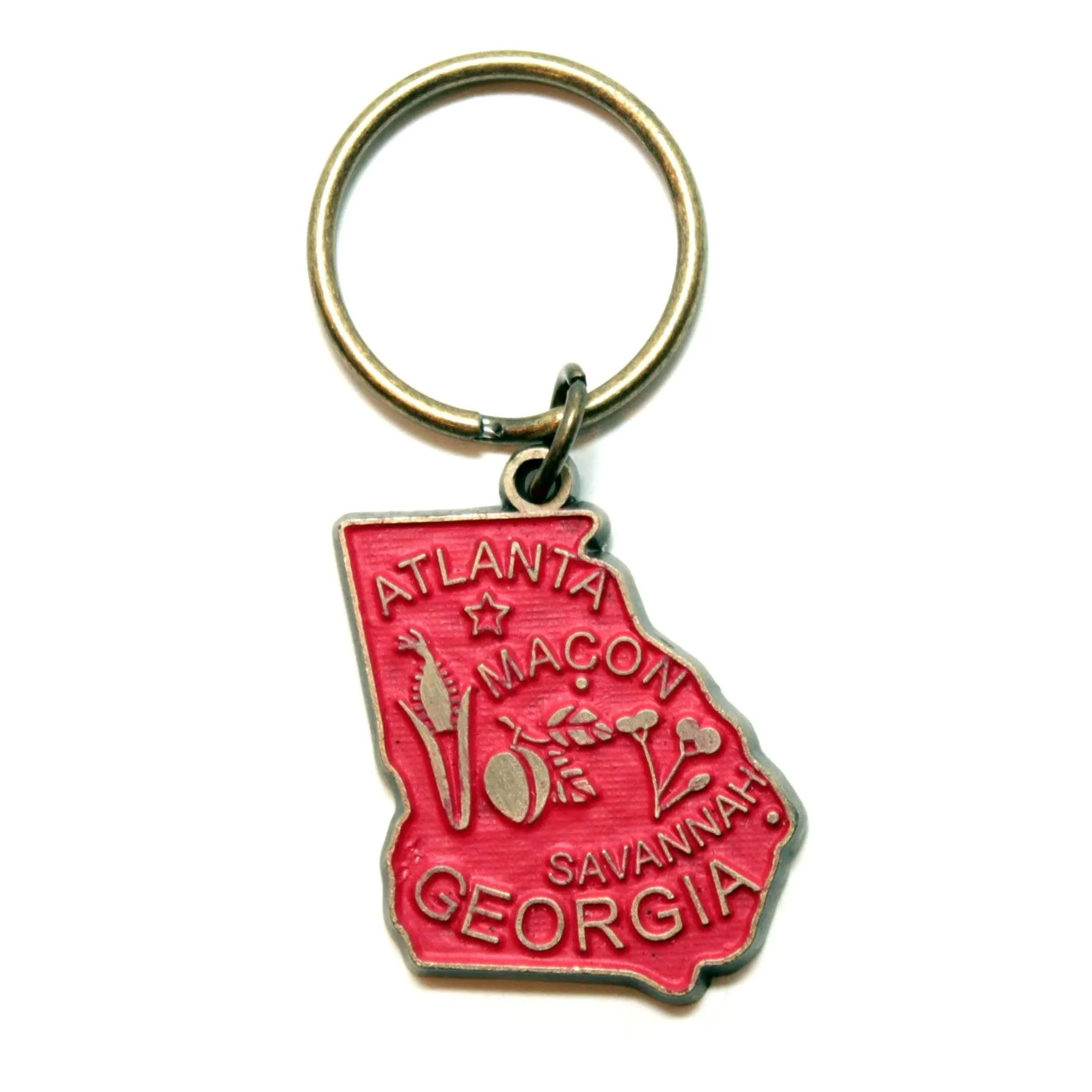 Georgia Keychain - High Quality Thick Metal State Love Key Ring