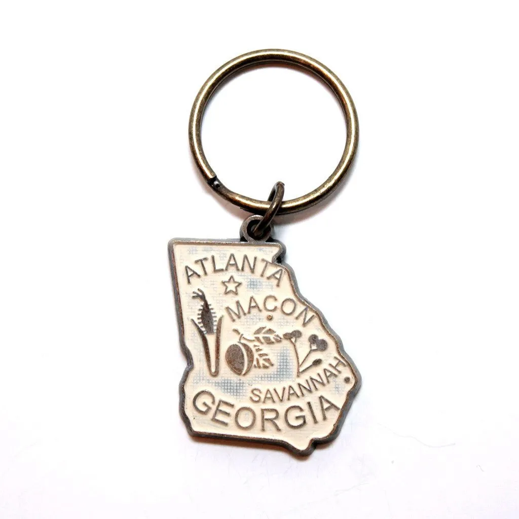 Georgia Keychain - High Quality Thick Metal State Love Key Ring