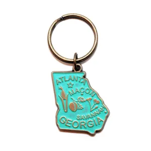 Georgia Keychain - High Quality Thick Metal State Love Key Ring