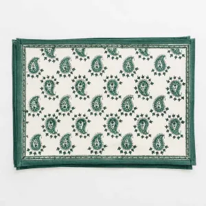 Green Paisley Placemat | Set of 4