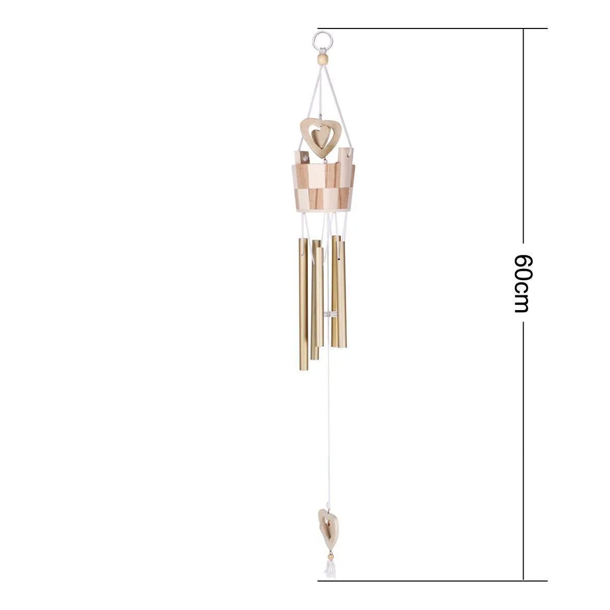 Gupta Fancy Store Metal Wind Chime (Light Brown)