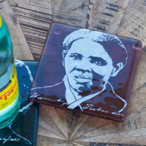 Harriet Tubman Fused Glass Coaster