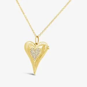 Heart Shaped Diamond Locket Necklace