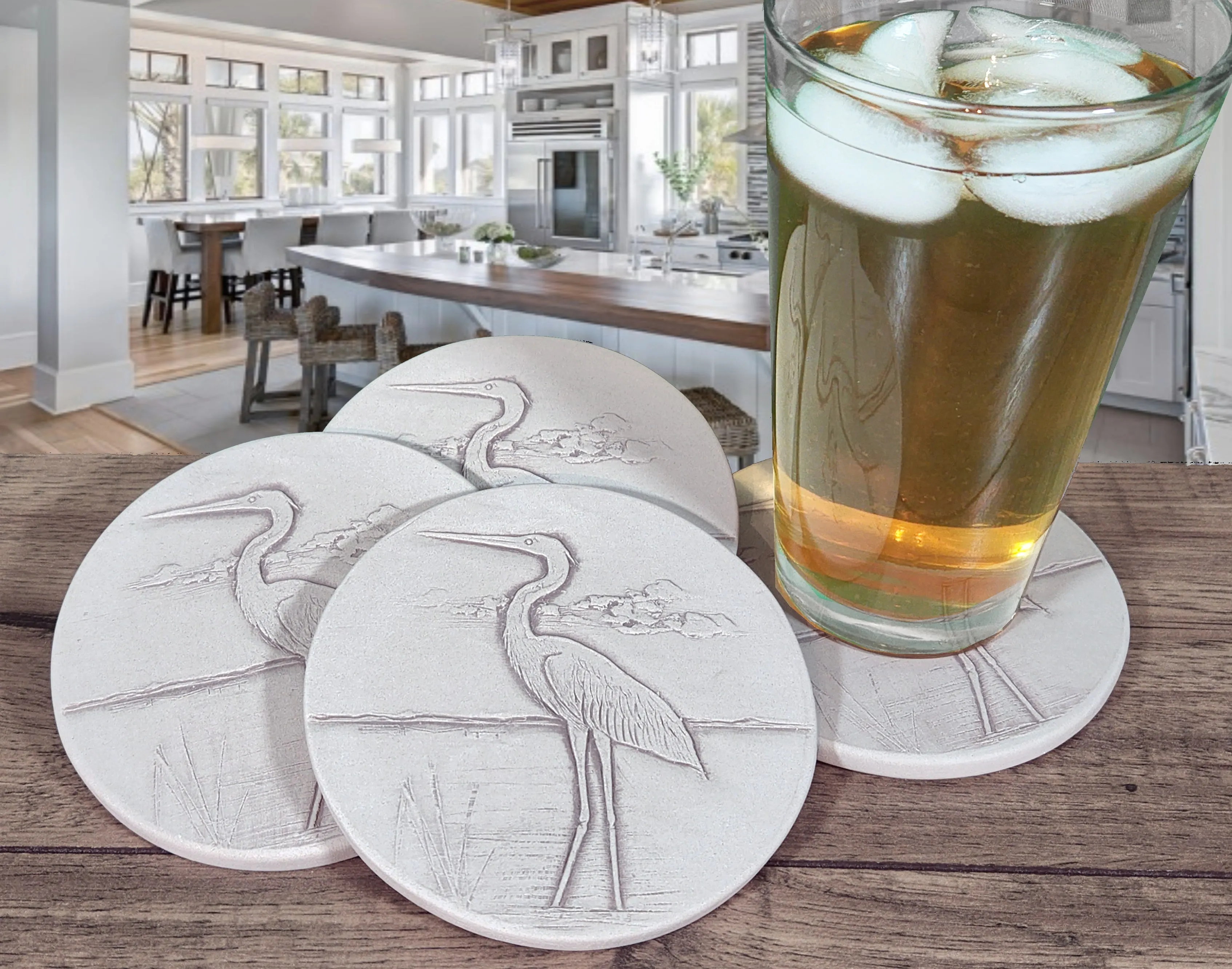 Heron Drink Coasters