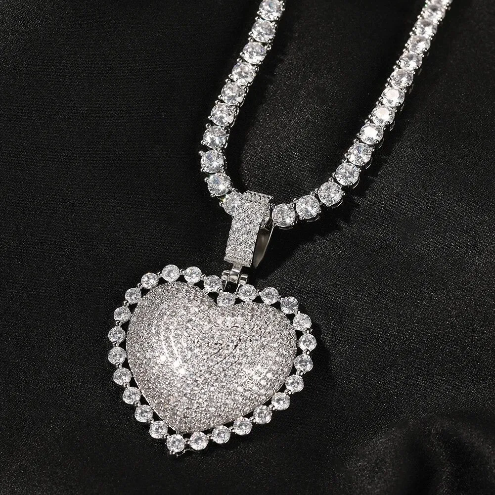 Iced Out Heart Necklace