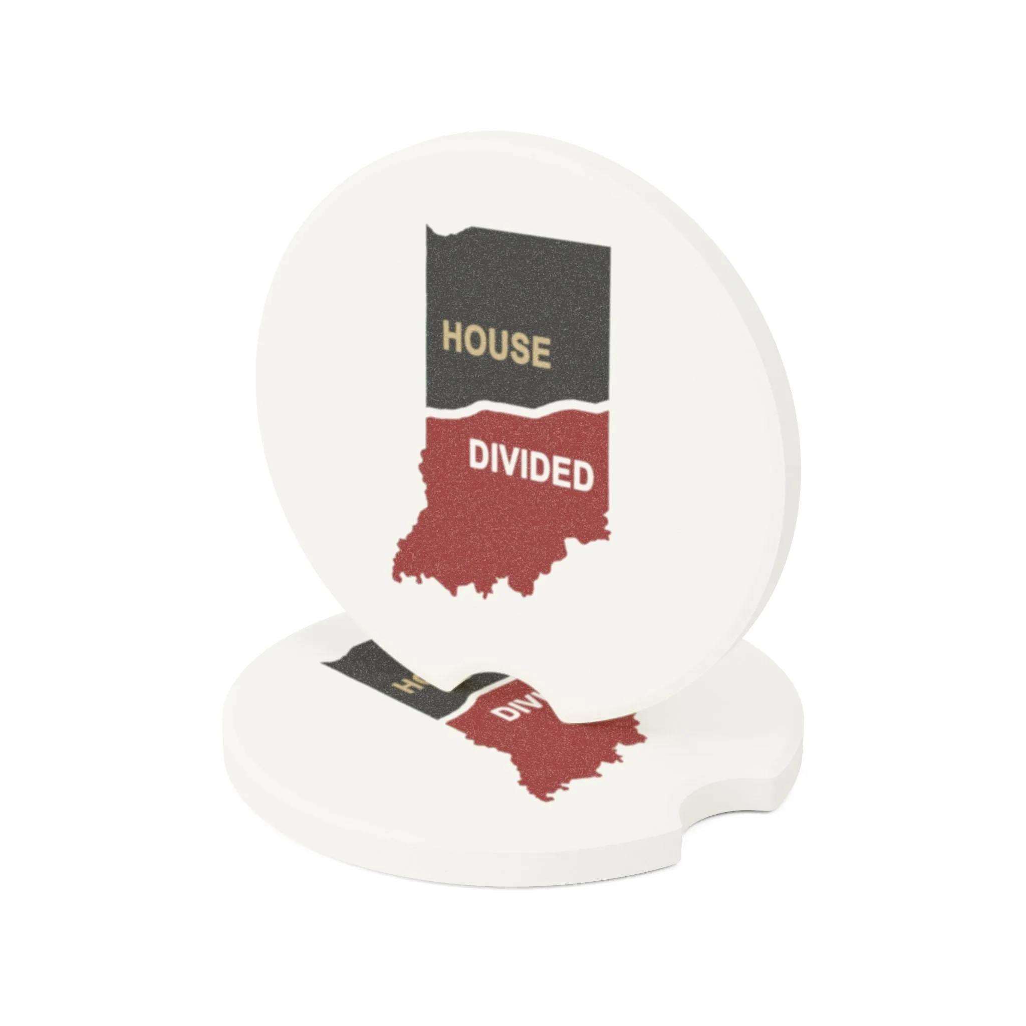 Indiana House Divided Soapstone Car Coaster