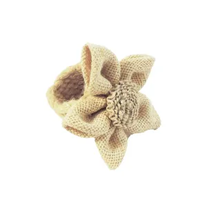 Jute Posy Napkin Ring in White, Set of 4