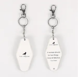 Keychain: Classy & Fabulous Quote