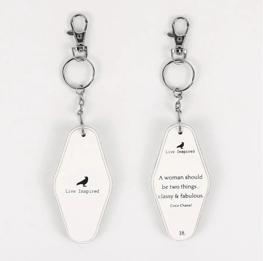 Keychain: Classy & Fabulous Quote