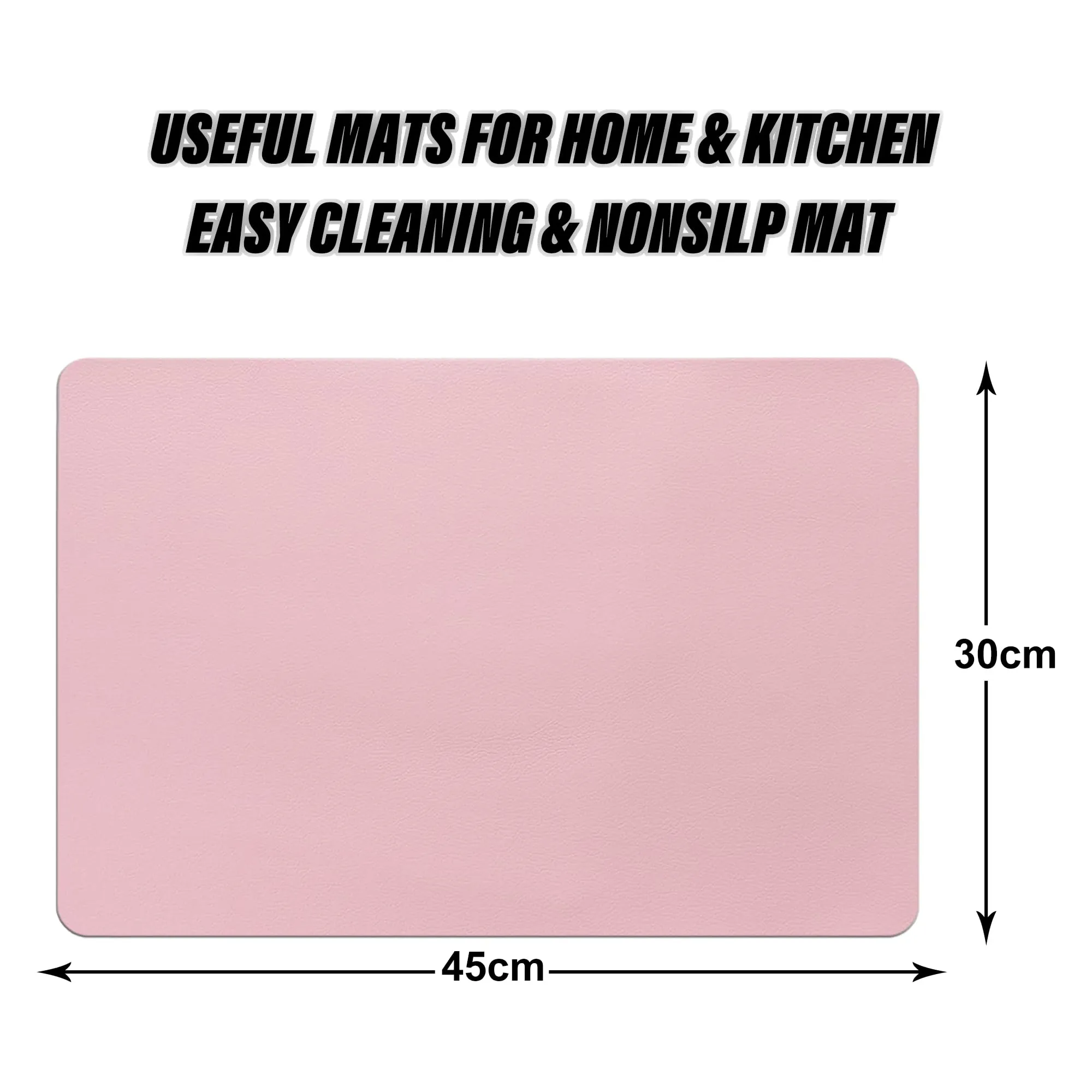 Kuber Industries 36 Pcs Waterproof Dining Table Mats | Anti-Skid Placemats for Food Plates & Hot Pots | for Home & Restaurants - Grey & Pink