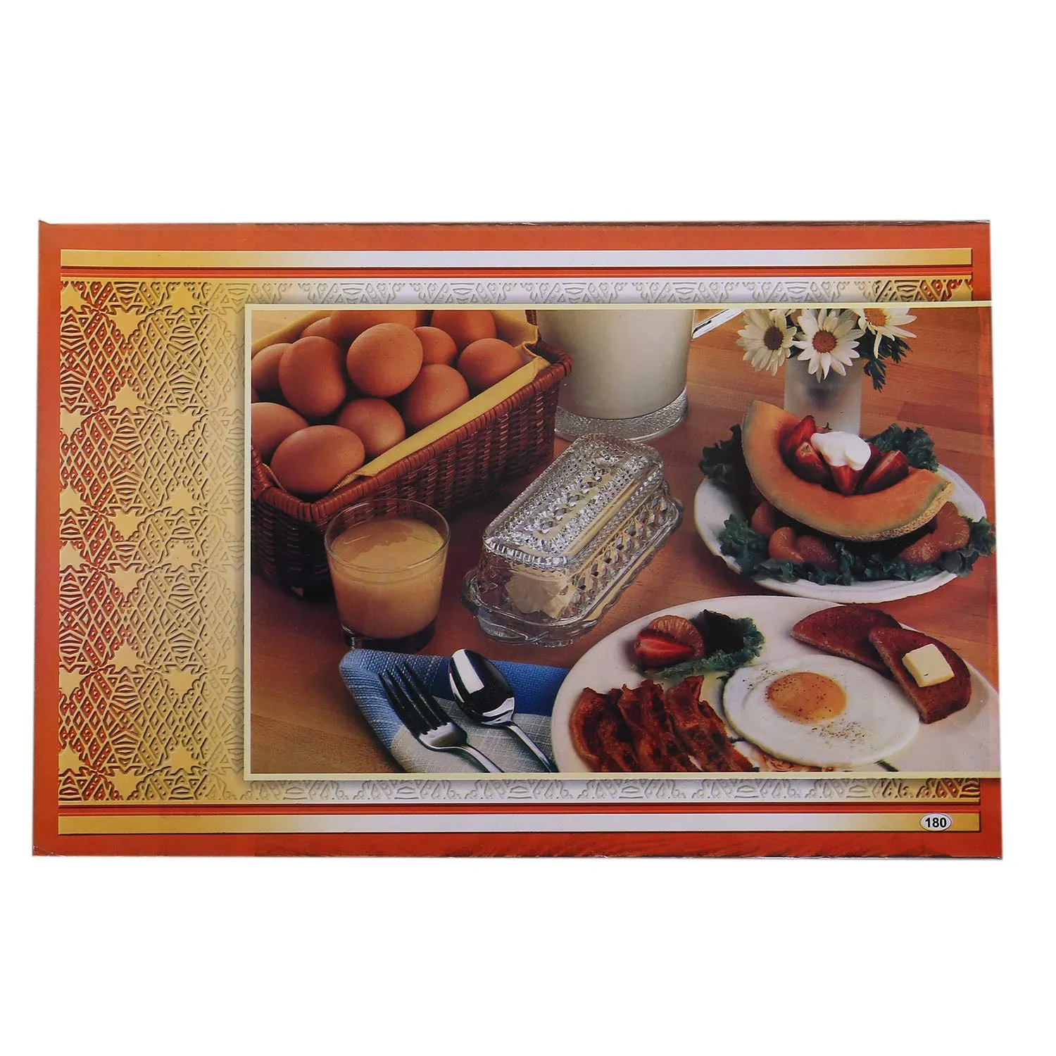 Kuber Industries PVC 6 Pieces Reversible Dining Table Placemat Set (Multi) -CTKTC029116