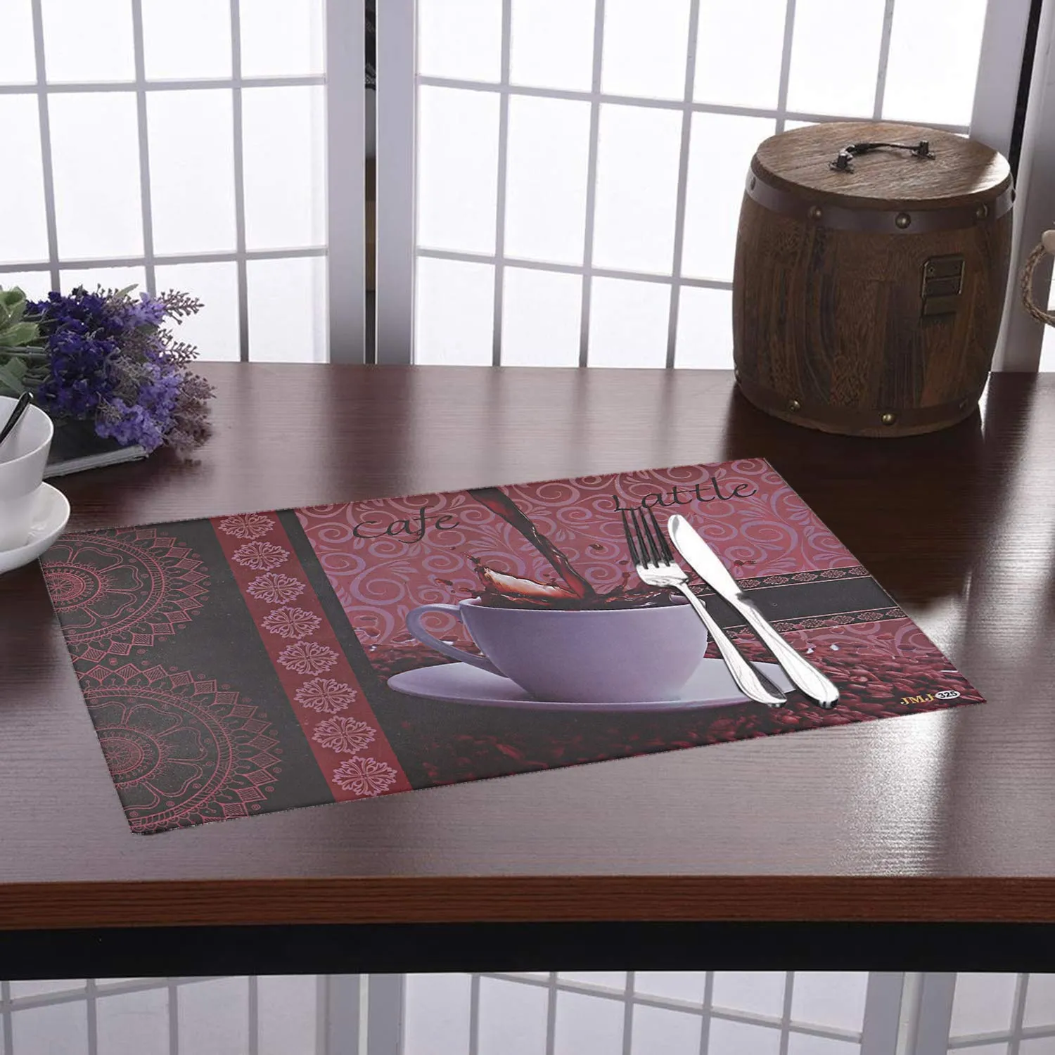 Kuber Industries PVC 6 Pieces Reversible Dining Table Placemat Set (Multi) -CTKTC29111