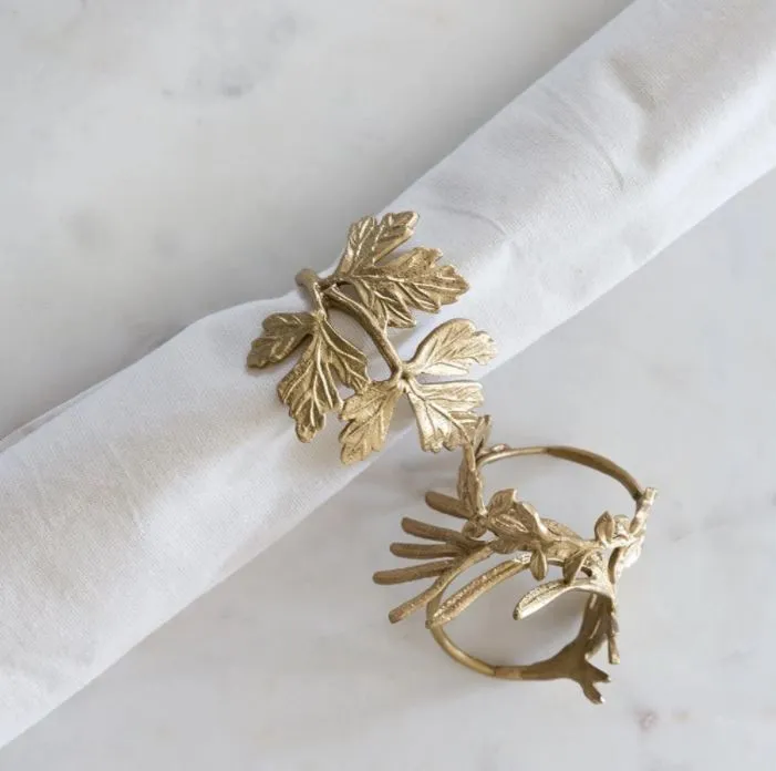 Leaf Napkin Rings - Set of Six